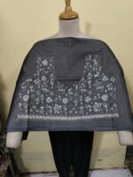 Silk Kantha Blouse Material – Tribal & Floral Hand Embroidery