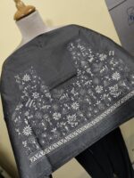 Silk Kantha Blouse Material – Tribal & Floral Hand Embroidery - Image 2