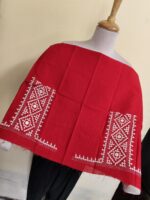 Cotton Gujarati Kantha Blouse Material Red - Image 3