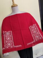 Cotton Gujarati Kantha Blouse Material Red - Image 4