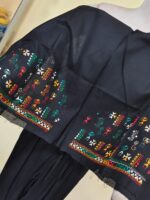 Handcrafted Cotton Kantha Stitch Blouse with Folk Art Embroidery - Image 3