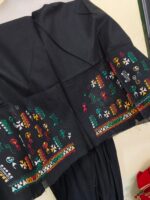 Handcrafted Cotton Kantha Stitch Blouse with Folk Art Embroidery - Image 6