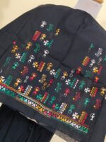 Handcrafted Cotton Kantha Stitch Blouse with Folk Art Embroidery - Image 5