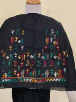 Handcrafted Cotton Kantha Stitch Blouse with Folk Art Embroidery - Image 2