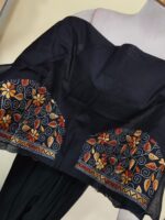 Handcrafted Cotton Kantha Stitch Blouse with Floral Embroidery - Image 4