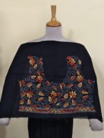 Handcrafted Cotton Kantha Stitch Blouse with Floral Embroidery