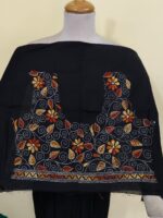 Handcrafted Cotton Kantha Stitch Blouse with Floral Embroidery - Image 6