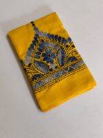 Handcrafted Cotton Kantha Stitch Blouse Material - Image 3