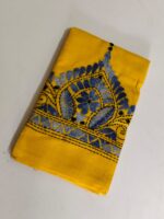 Handcrafted Cotton Kantha Stitch Blouse Material - Image 2