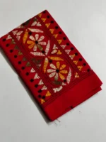 Hand work Kantha Stitch Blouse Piece for Ladies (Colour - Red) - Image 3