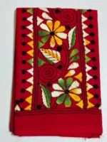Cotton Bengal Kantha Work Blouse (red colour)