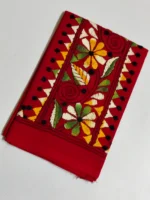 Cotton Bengal Kantha Work Blouse (red colour) - Image 2