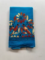 Cotton Kantha Stitch Blouse Material with Bird & Floral Motifs - Image 4