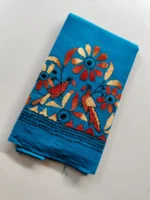 Cotton Kantha Stitch Blouse Material with Bird & Floral Motifs - Image 2