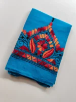 Cotton Kantha Hand work Blouse Material Floral Motifs - Image 2