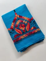 Cotton Kantha Hand work Blouse Material Floral Motifs - Image 3