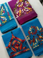 Hand work Kantha Stitch Blouse Piece (4 Colour Set) - Image 3