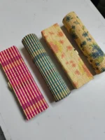 Handmade Bamboo Storage Box – Multicolor & Floral Designs (Set of 4) - Image 3