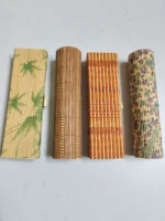 Handmade Bamboo Storage Box – Leaf, Floral & Geometric Designs (Set of 4)