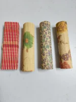 Handmade Bamboo Sushi Rolling Mat Set – Multicolor & Floral Designs (Set of 4)