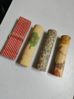Handmade Bamboo Sushi Rolling Mat Set – Multicolor & Floral Designs (Set of 4) - Image 2