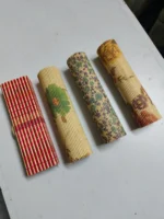 Handmade Bamboo Sushi Rolling Mat Set – Multicolor & Floral Designs (Set of 4) - Image 3