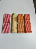Handmade Bamboo Placemats – Multicolor & Floral Designs (Set of 4) - Image 4