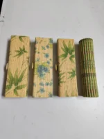Handmade Bamboo Storage Box & Mat Set – Leaf & Floral Designs