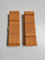 Handmade Bamboo Sushi Rolling Mats – Natural Striped Design (Set of 2)