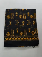Kantha stitch Cotton Blouse piece For Women (black )