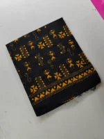 Kantha stitch Cotton Blouse piece For Women (black ) - Image 3