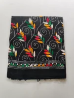 Cotton Kantha Stitch Blouse Piece (black colour) - Image 4