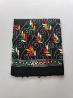Cotton Kantha Stitch Blouse Piece (black colour)