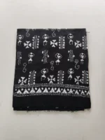 Handmade Cotton Kantha Stitch Blouse Piece (black) - Image 4