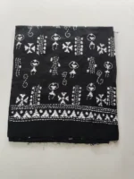 Handmade Cotton Kantha Stitch Blouse Piece (black)