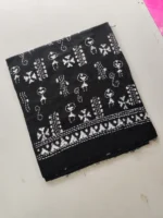 Handmade Cotton Kantha Stitch Blouse Piece (black) - Image 2