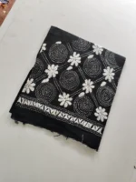 Cotton Kantha stitch Blouse piece (black colour) - Image 2