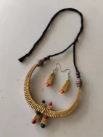 Handmade Palm Leaf Necklace Set – Eco-friendly Jewelry for Women - Image 2