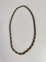 Handcrafted Green & Brown Beaded Necklace
