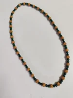 Handcrafted Green & Brown Beaded Necklace - Image 4