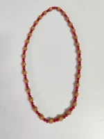Handcrafted Red & Brown Beaded Necklace - Image 4