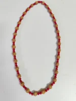 Handcrafted Red & Brown Beaded Necklace