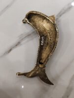 Handcrafted Dhokra Brass Fish Pendant Pair – Traditional Filigree Design - Image 3