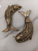 Handcrafted Brass Fish Pendant Pair – Traditional Filigree Design - Image 3