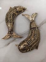 Handcrafted Brass Fish Pendant Pair – Traditional Filigree Design - Image 4