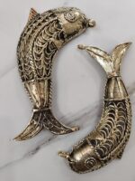 Handcrafted Brass Fish Pendant Pair – Traditional Filigree Design - Image 2