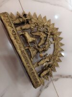 Handcrafted Dhokra Brass Durga Idol – Lion Rider Sculpture - Image 3