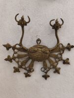 Handcrafted Dhokra Brass Tribal Wall Hanging – Crab Motif Design