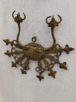 Handcrafted Dhokra Brass Tribal Wall Hanging – Crab Motif Design - Image 2