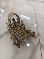 Handcrafted Dhokra Brass Chariot Sculpture – Traditional Folk Art - Image 2